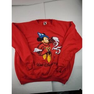 Vintage Mickey Mouse Sweatshirt Size XL Disney Parks Exclusive Red Large Graphic